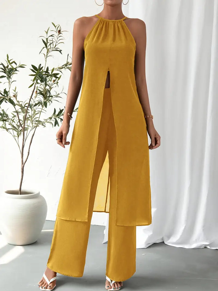 Eirini - Elegante Conjunto De Dos Piezas Sin Mangas