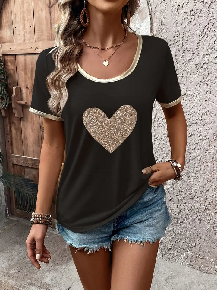 Lamprini - Elegante Camiseta De Manga Corta