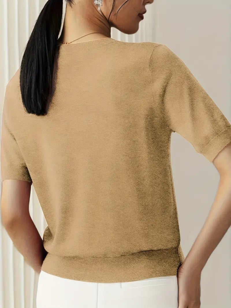 Jacquie - Camiseta Informal De Alta Elasticidad