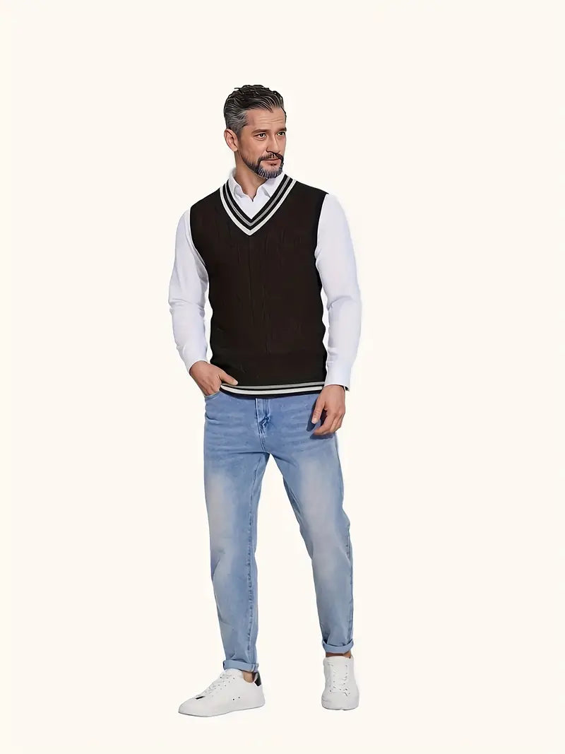 Duane - Jersey De Punto Sin Mangas Con Cuello En V