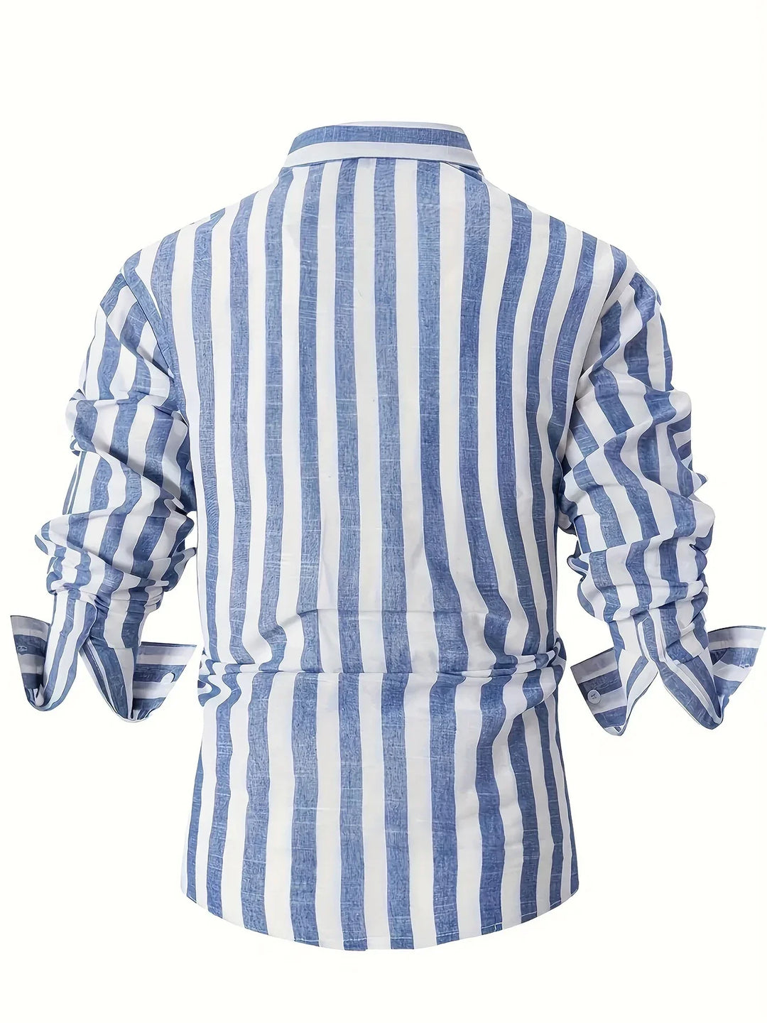 George - Camisa Elegante De Manga Larga a Rayas