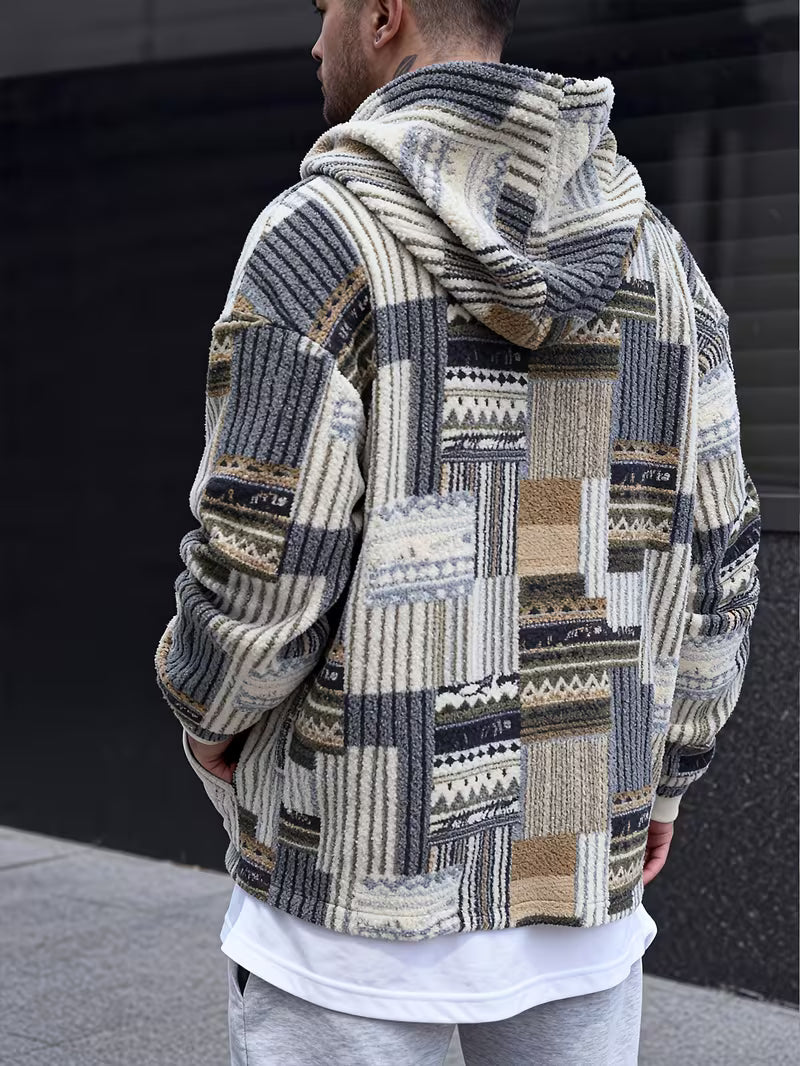 Silvain - Sudadera Con Capucha Y Cremallera Estampada
