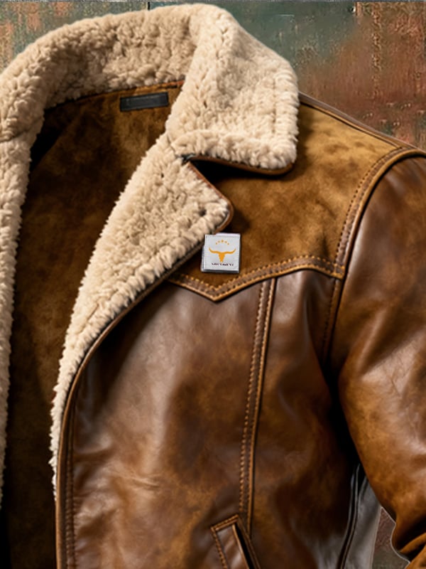 Alessandro - Chaqueta Informal De Cuero Con Manga Larga