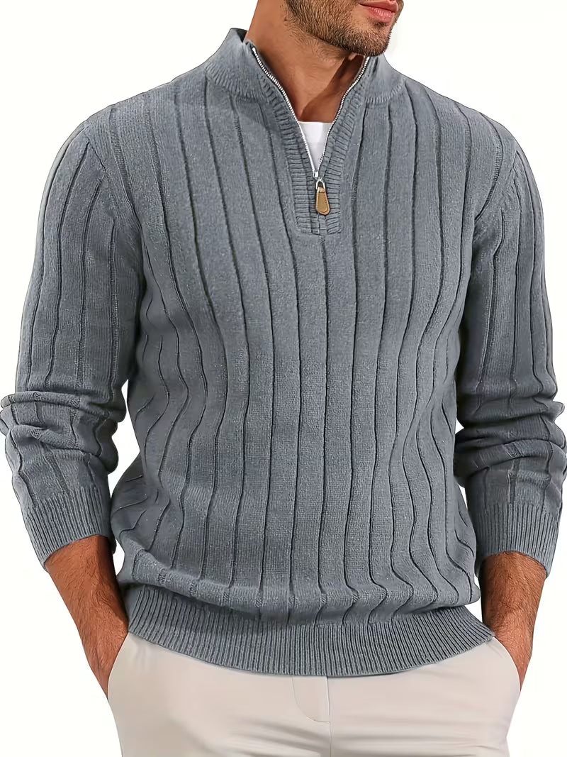 Yedidya - Jersey de Manga Larga Informal de Punto