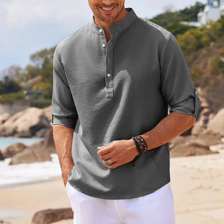 Tjeerd - Camisa Casual de Manga Larga