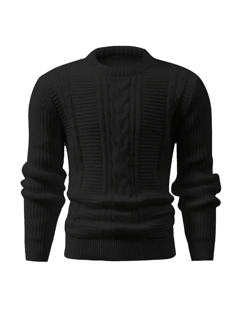Jilson - Jersey Texturizado De Cuello Redondo y Manga Larga