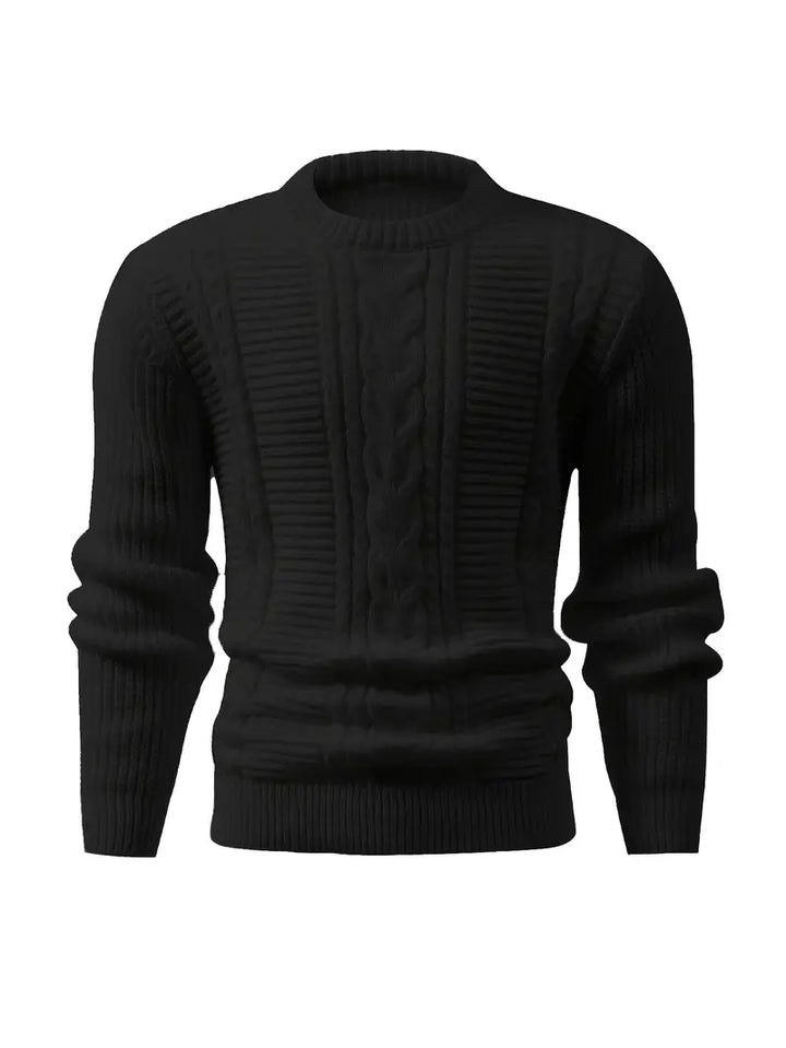 Jilson - Jersey Texturizado De Cuello Redondo y Manga Larga