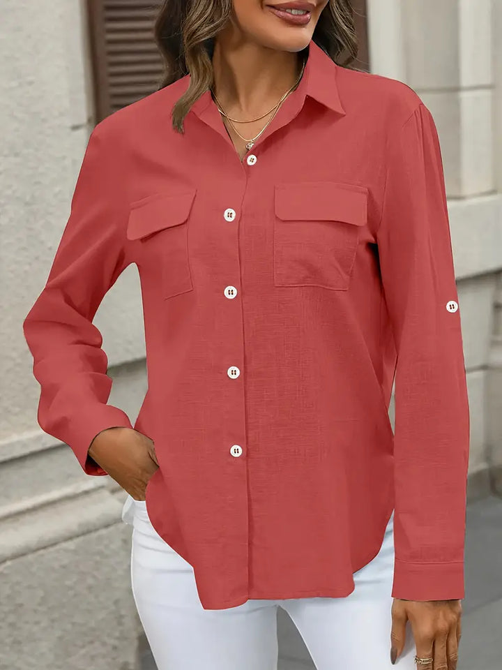Athena - Camisa De Algodón Con Bolsillos Delanteros