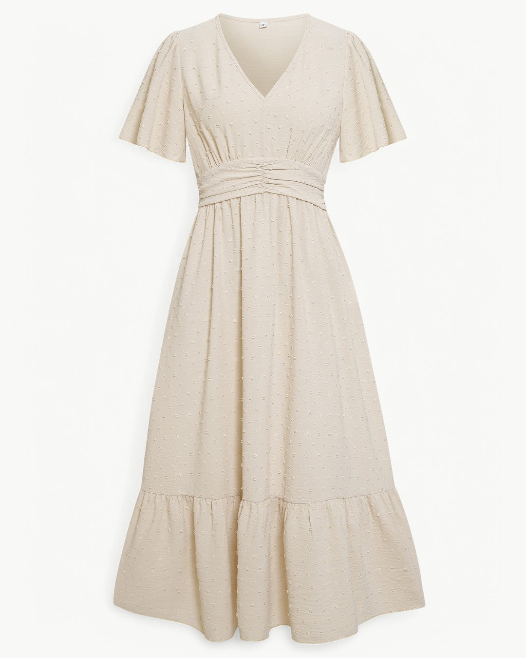 Marwa - Vestido de Manga Corta con Cuello en V