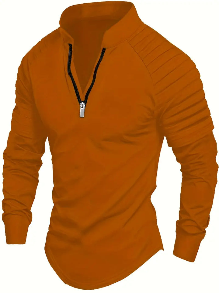 Linwood  - Manga Larga Polo Camisa Con Cremallera