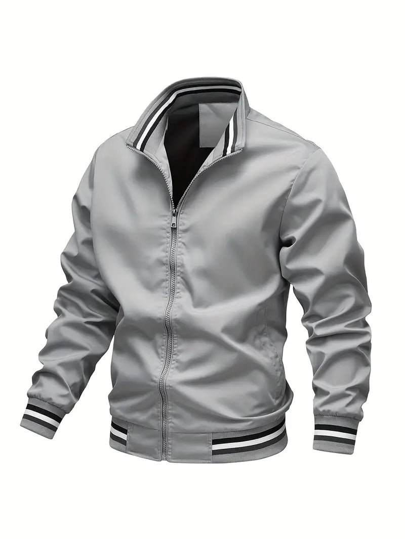 Stanton - Chaqueta Informal Con Cuello Alto Y Cremallera