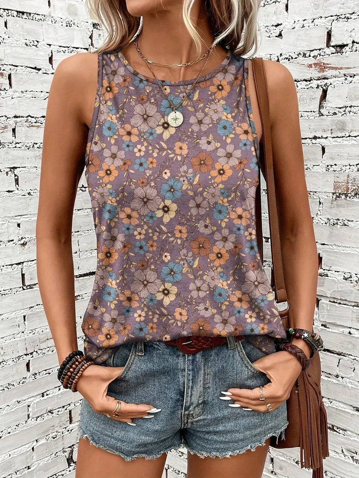 Lilou - Top Informal De Verano Con Estampado Floral
