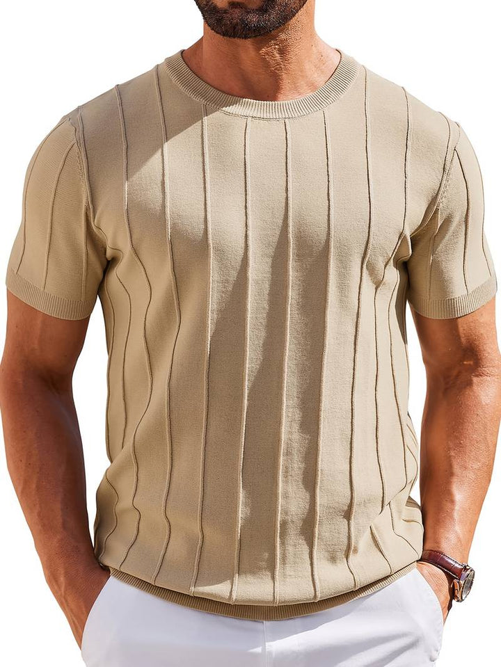 Sang - Camiseta De Punto De Verano Con Cuello Redondo