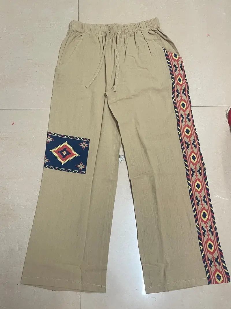 Daniil - Pantalones De Estilo Etnico Con Bolsillos