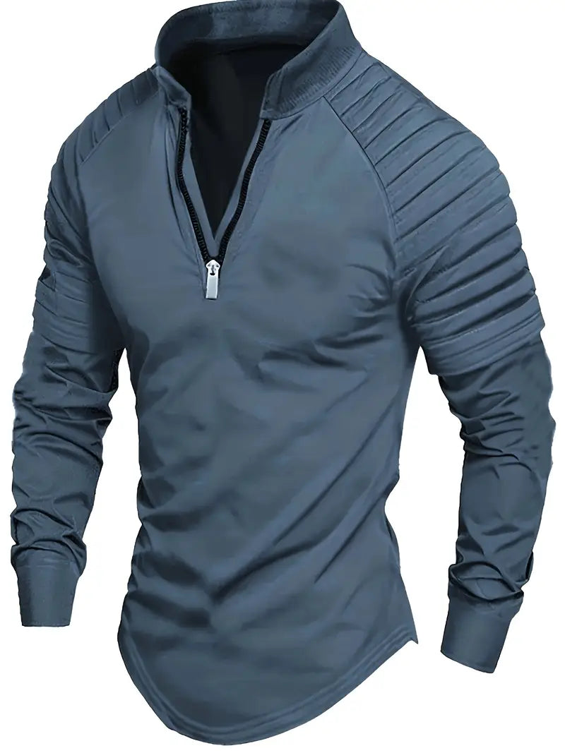 Linwood  - Manga Larga Polo Camisa Con Cremallera