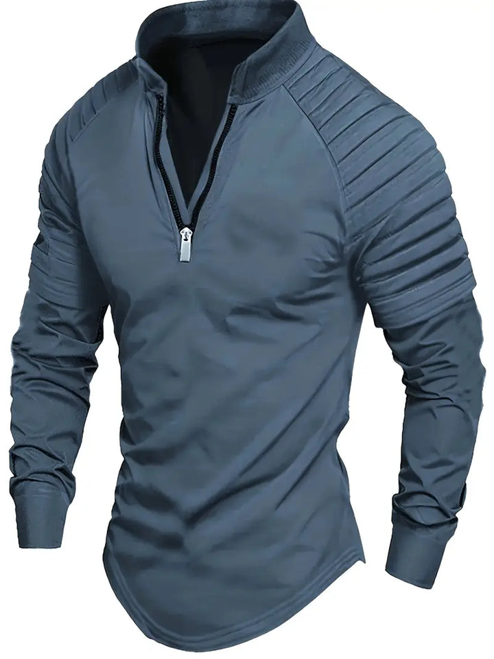 Linwood  - Manga Larga Polo Camisa Con Cremallera