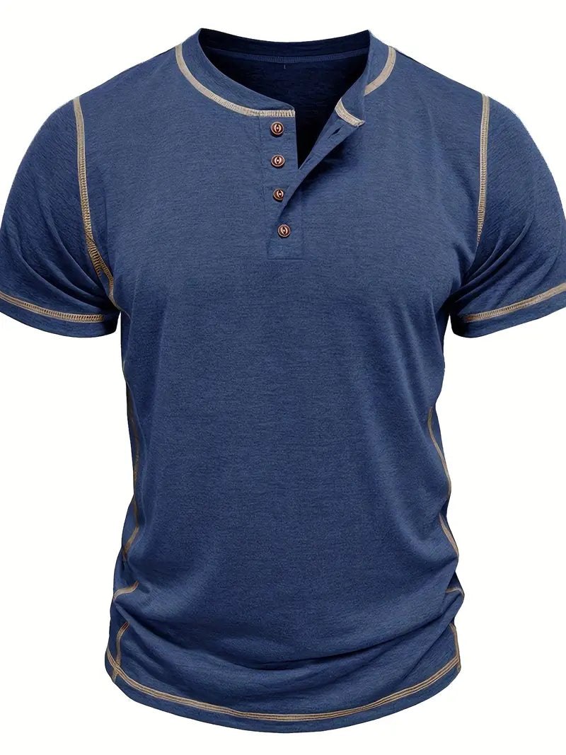 Orazio - Manga Corta Camiseta Con  Botón