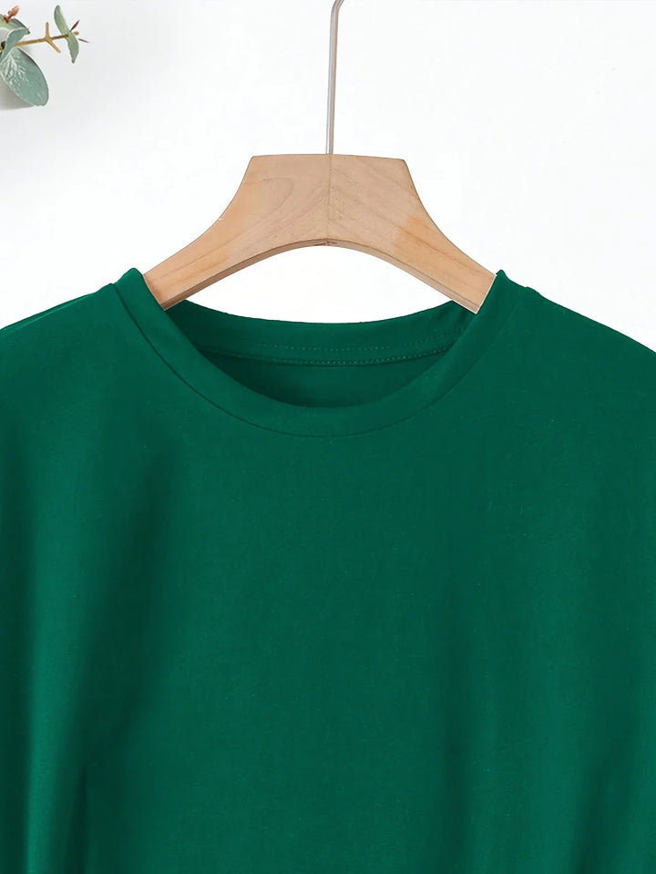 Larson - Informal Manga Corta Camiseta Con Estampado De Corazones