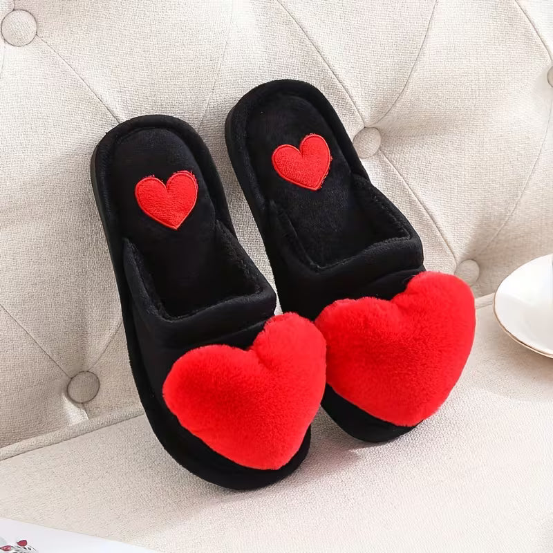 Zeliha - Zapatillas De Felpa Con Forma De Corazón Y Suela Antideslizante