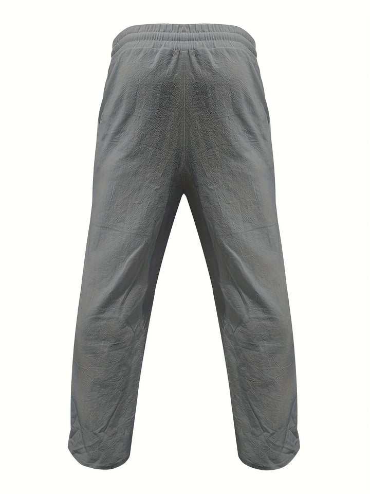 Beslan - Pantalones Elegantes De Pierna Recta Con Botones Dorados