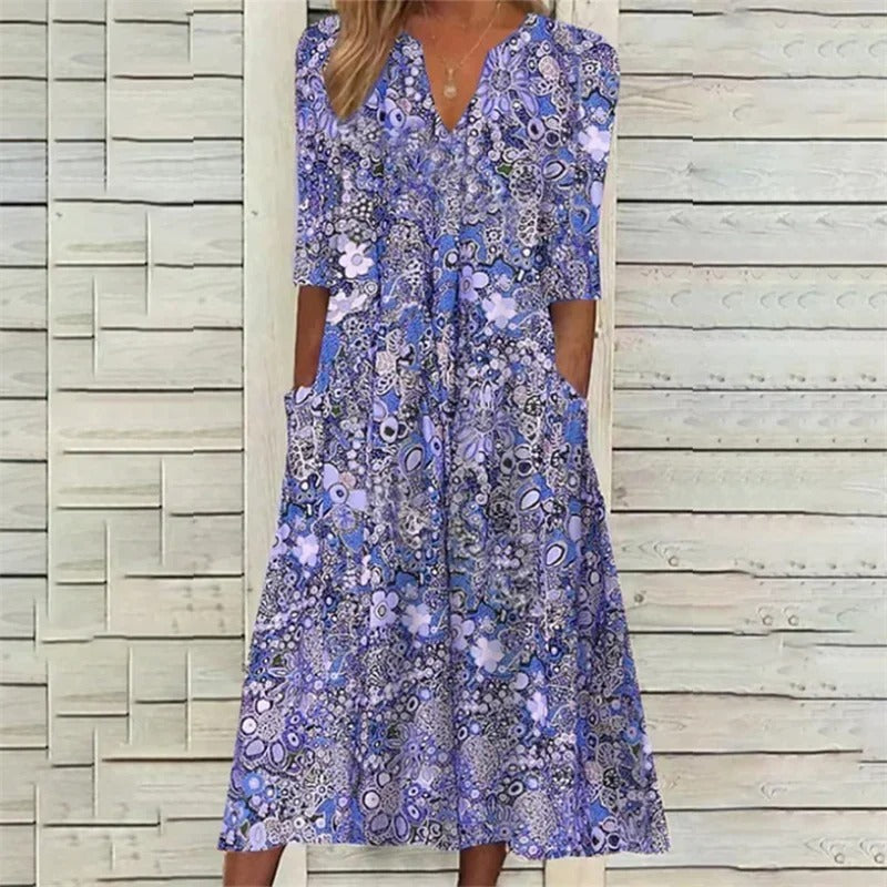 Jannama - Elegante Vestido De Verano Que Cubre El Vientre