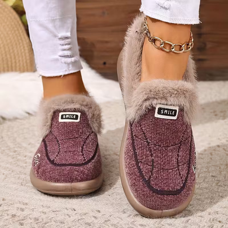 Nolani - Zapatillas De Invierno De Piel Sintética a La Moda