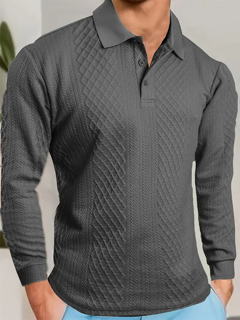 Benoit - Camiseta Texturizada Lior Con Cuello Jacquard