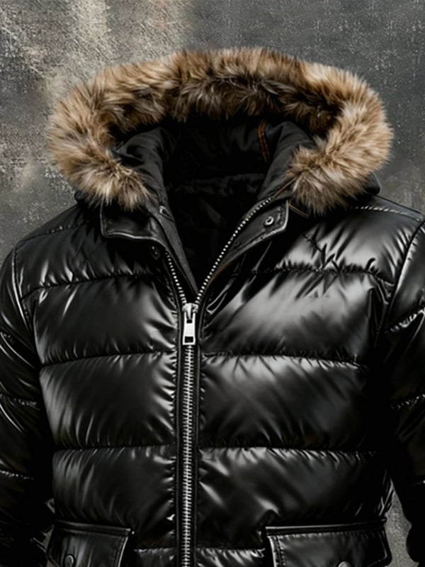 Moussa - Chaqueta Parka Retro Con Cuello De Piel