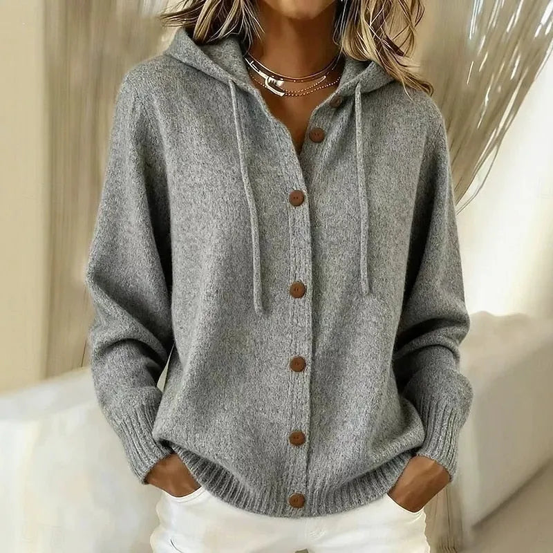 Hassiba - Cárdigan Con Capucha Muy Cómodo