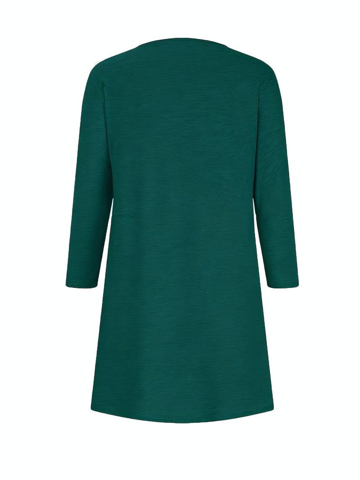 Alinor - Vestido Informal de Manga Larga Con Estampado de Cuadros y Patchwork