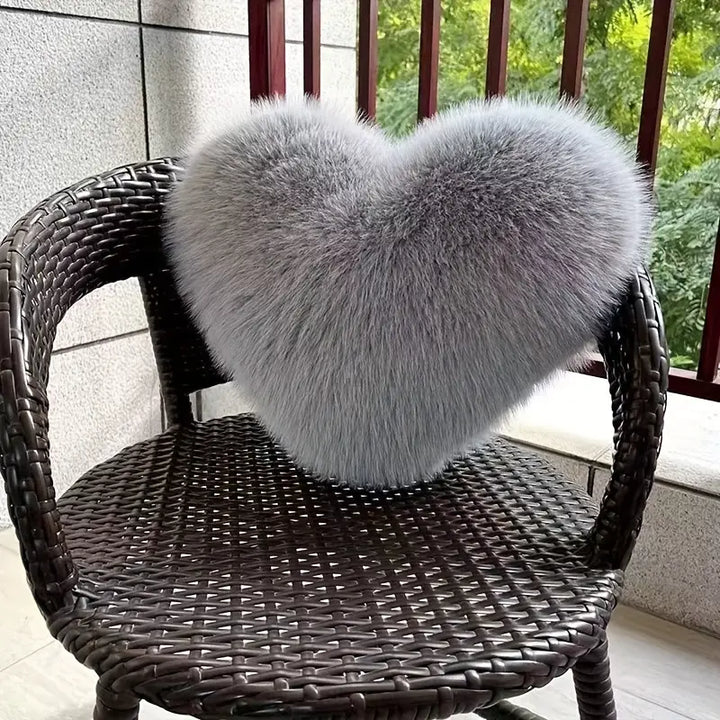 HeartNest - Bonita Almohada de Peluche con Forma de Corazón