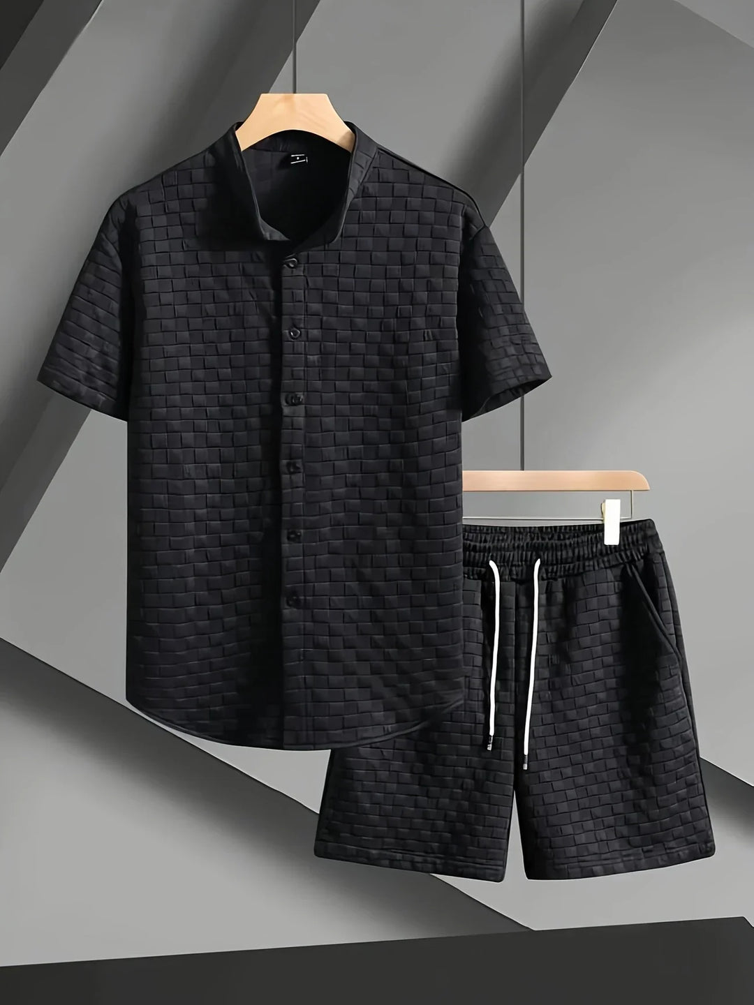 Zane - Conjunto Informal De Camiseta De Manga Corta y Pantalón Corto Para Verano