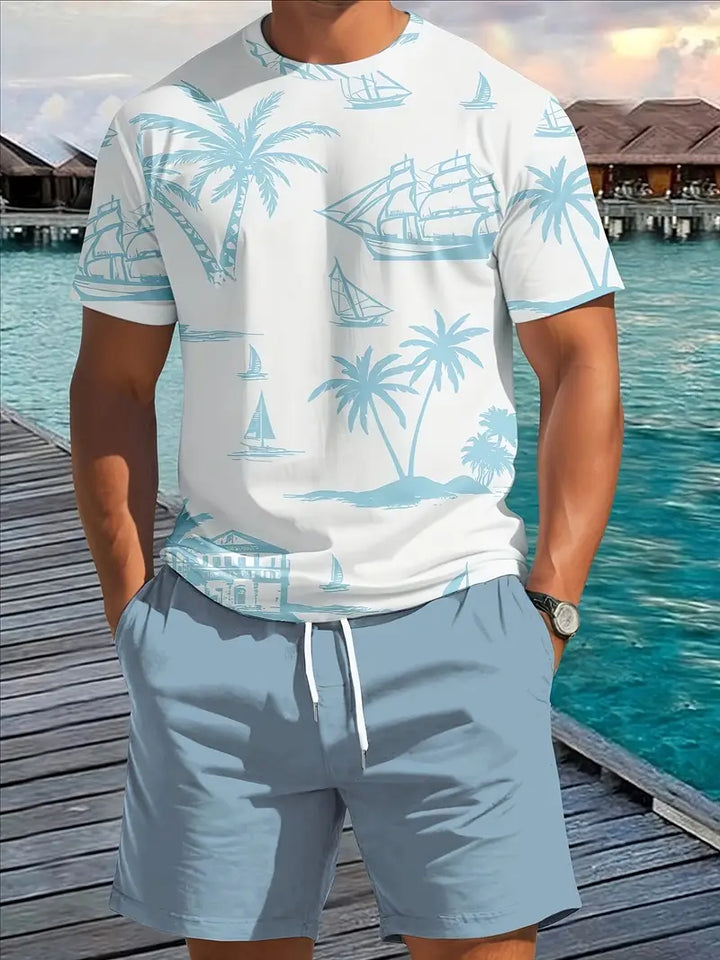 Barea - Elegante Verano Dos Piezas Impreso Set