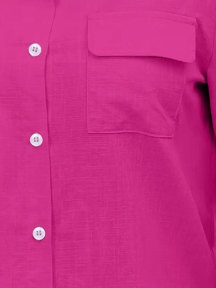 Athena - Camisa De Algodón Con Bolsillos Delanteros