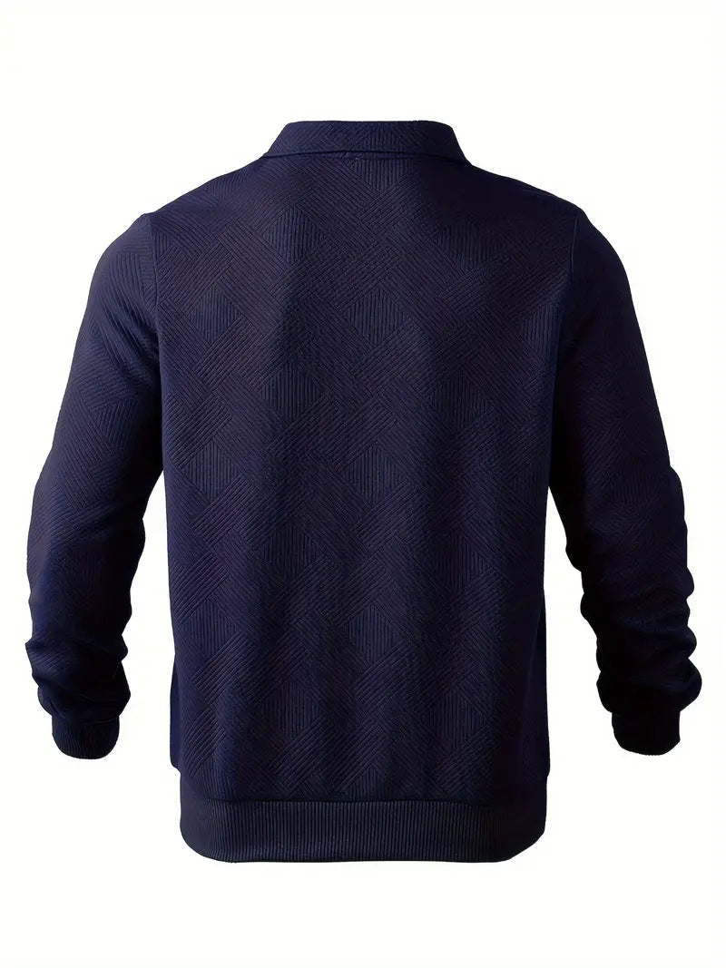 Baldrick - Sudadera Vintage Con Cremallera y Diseño Geométrico