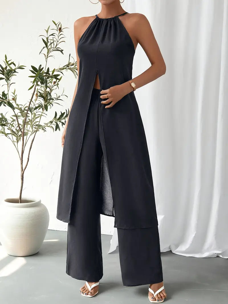 Eirini - Elegante Conjunto De Dos Piezas Sin Mangas