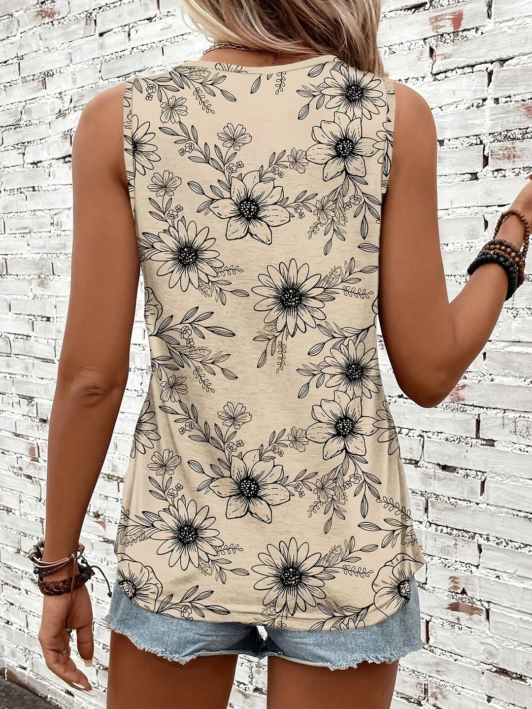 Lilou - Top Informal De Verano Con Estampado Floral