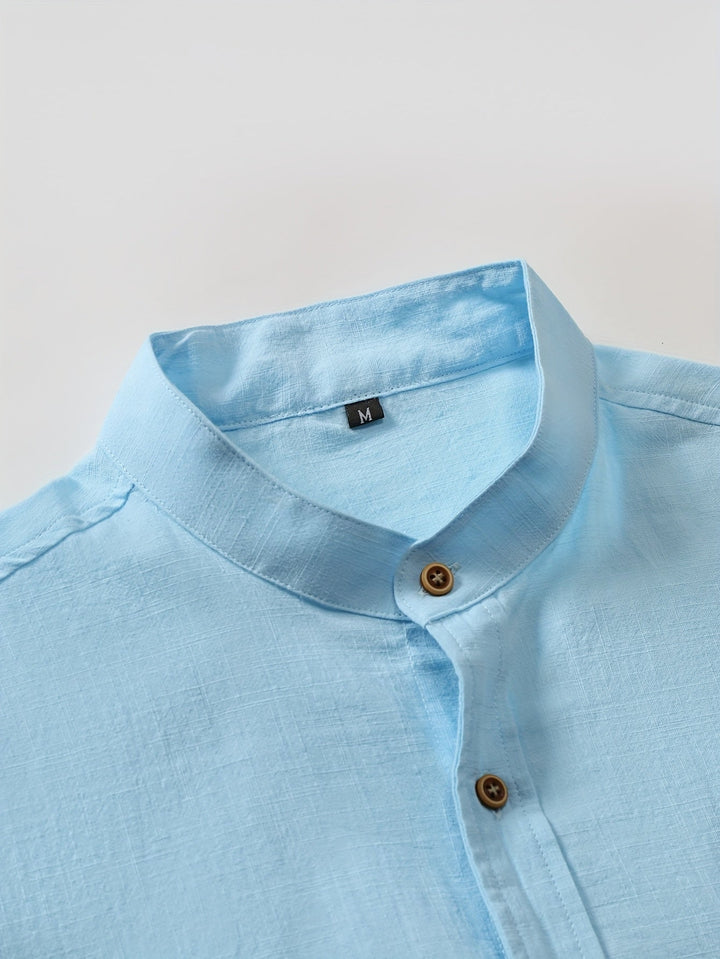 Tejada - Camisa Informal De Algodón Con Bolsillo