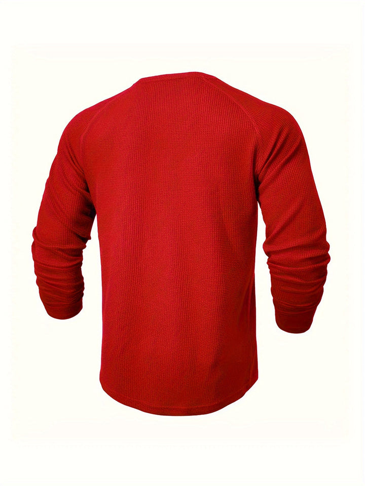 Jarik - Camiseta Henley De Manga Larga Con Textura