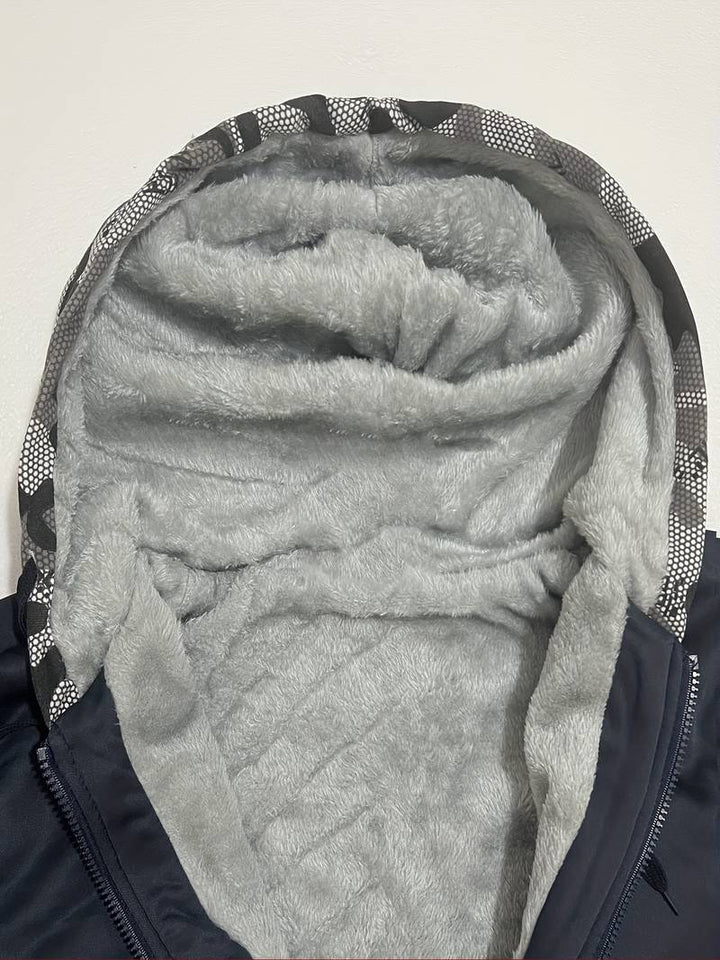 Oziel - Chaqueta Cálida De Forro Polar Con Capucha y Cremallera