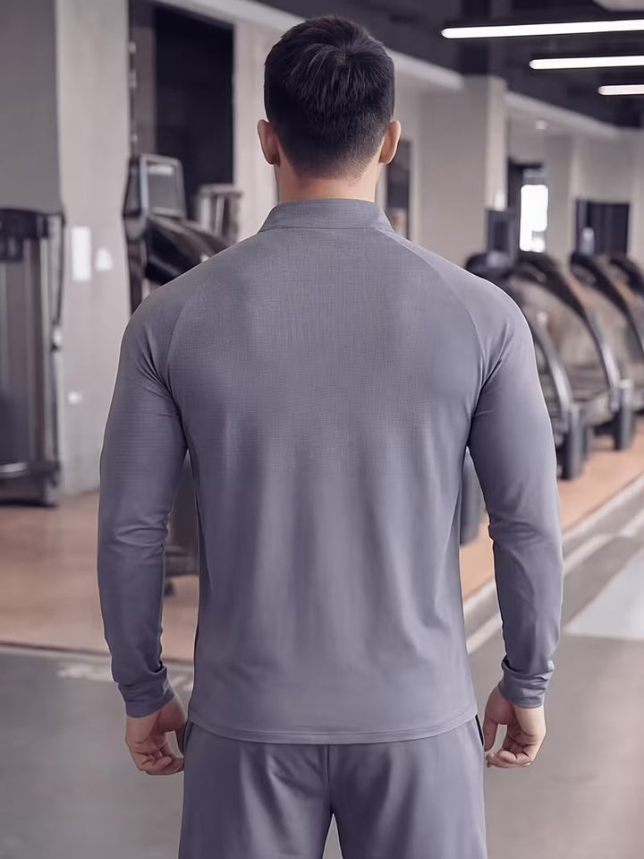 Zerdan - Sudadera De Manga Larga Con Media Cremallera