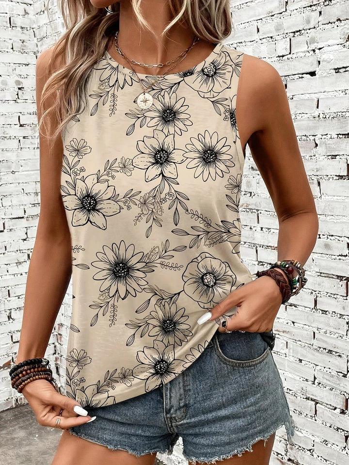 Lilou - Top Informal De Verano Con Estampado Floral