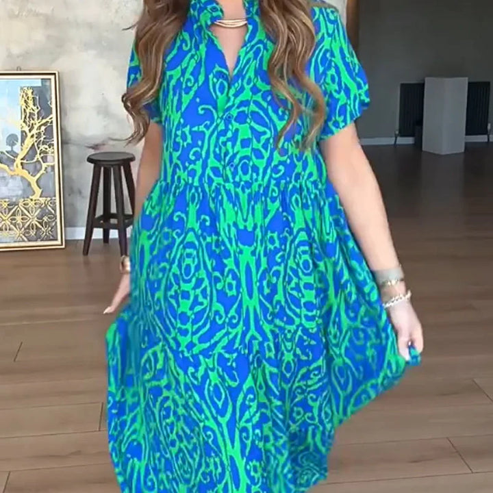 Jubilee - Vestido Estampado De Corte A y Corte Holgado
