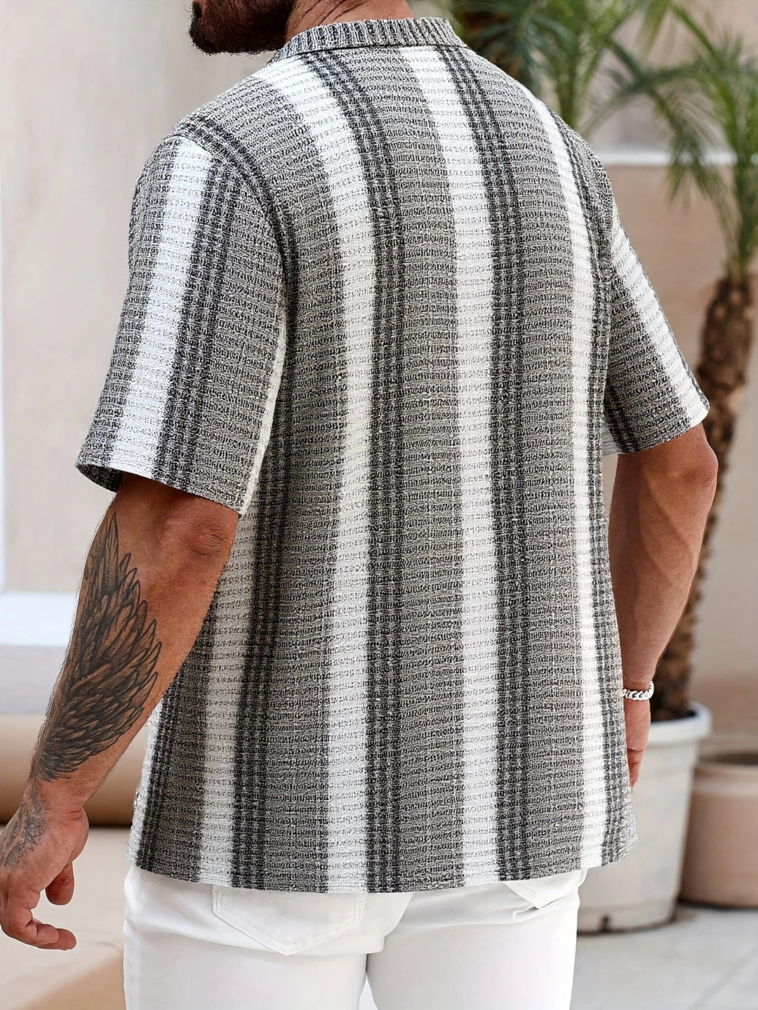 Avram - Camisa Informal A Rayas Con Botones