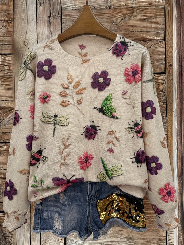 Dorenda - Jersey De Punto Informal De Manga Larga