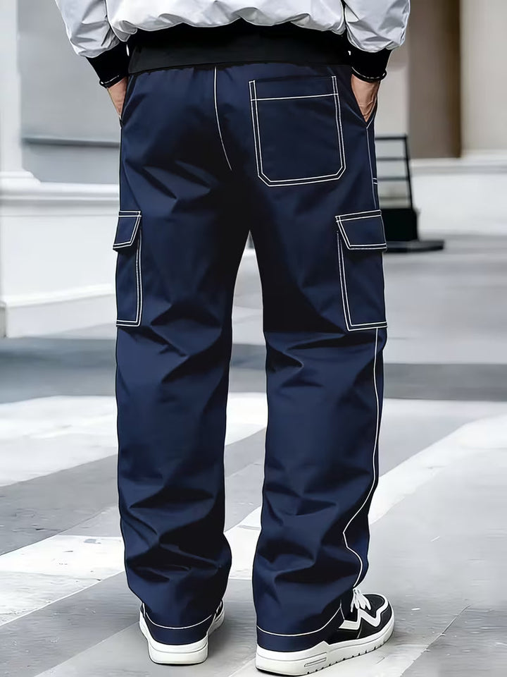 Jamein - Pantalones Cargo Con Costuras en Contraste