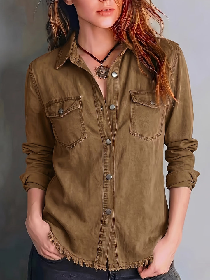 Blazka - Camisa Elegante Con Botones en La Parte Delantera Y Bolsillo