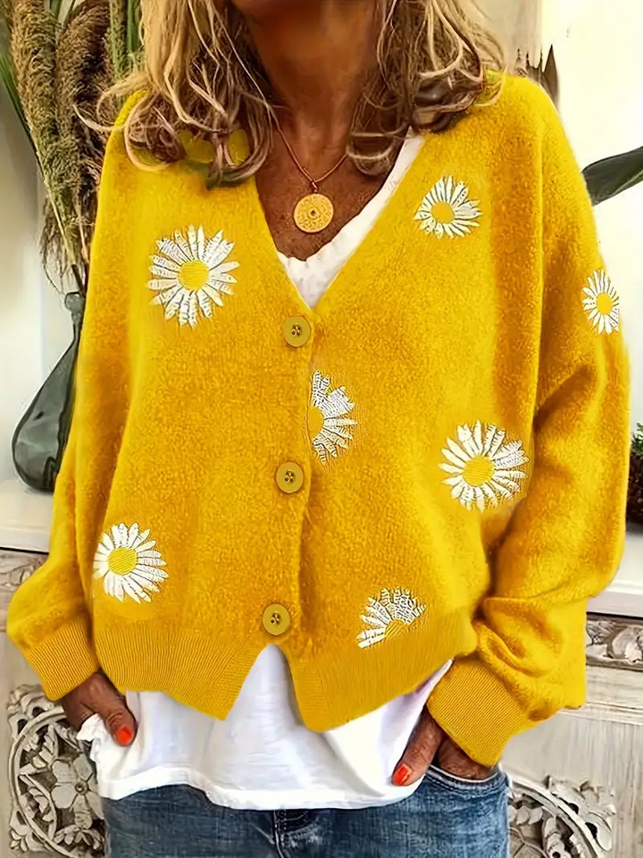 Korina - Elegante Cárdigan De Manga Larga Con Botones