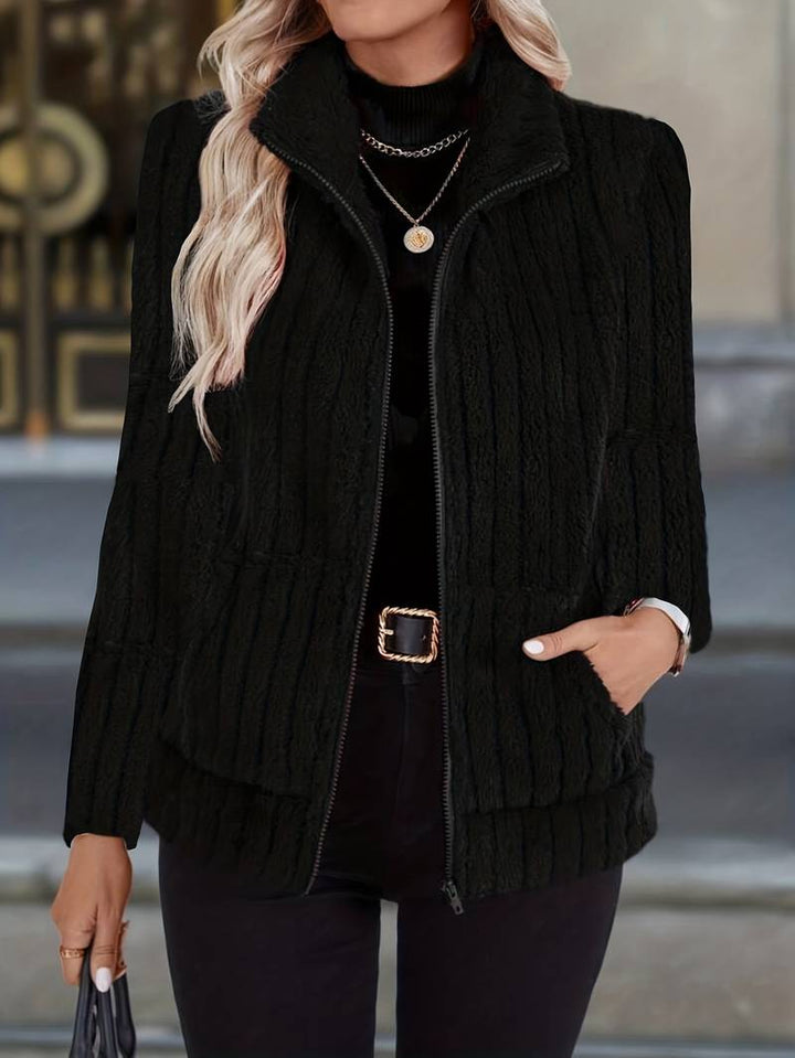 Zoharia - Elegante Chaqueta de Invierno de Manga Larga Con Bolsillo