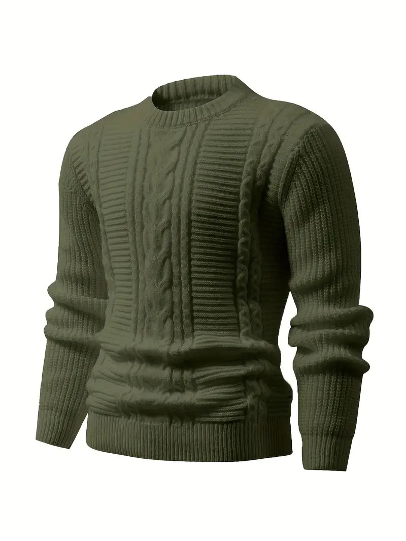 Jilson - Jersey Texturizado De Cuello Redondo y Manga Larga